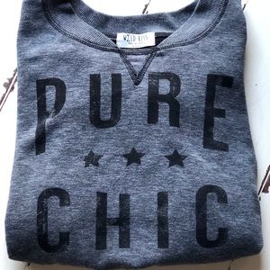 Large Grey Graphic Long Sleeve/ Crop Top